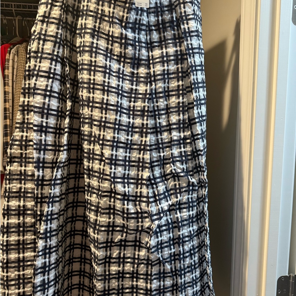 Black and White A-Line Maxi Skirt for Work